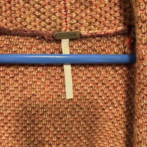 Free People flower power floral pink alpaca cardigan Sweater! Oversized XS - Picture 6 of 7